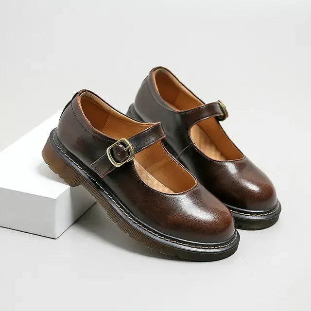 Mocassin Maryline Vintage – Rétro en Cuir My Store