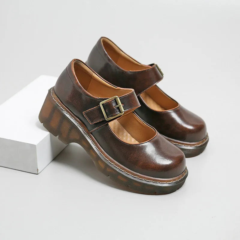 Mocassin  Maryline Vintage –  Rétro en Cuir My Store