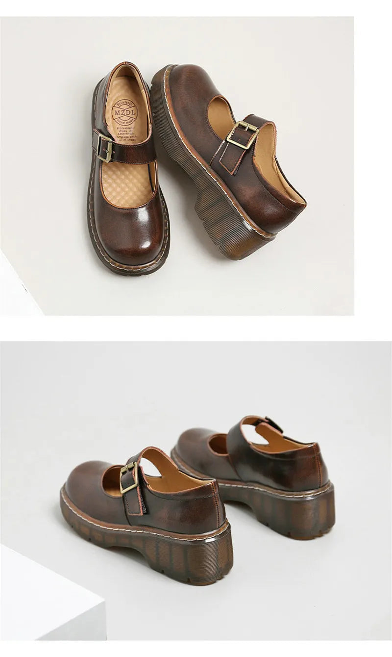 Mocassin  Maryline Vintage –  Rétro en Cuir My Store