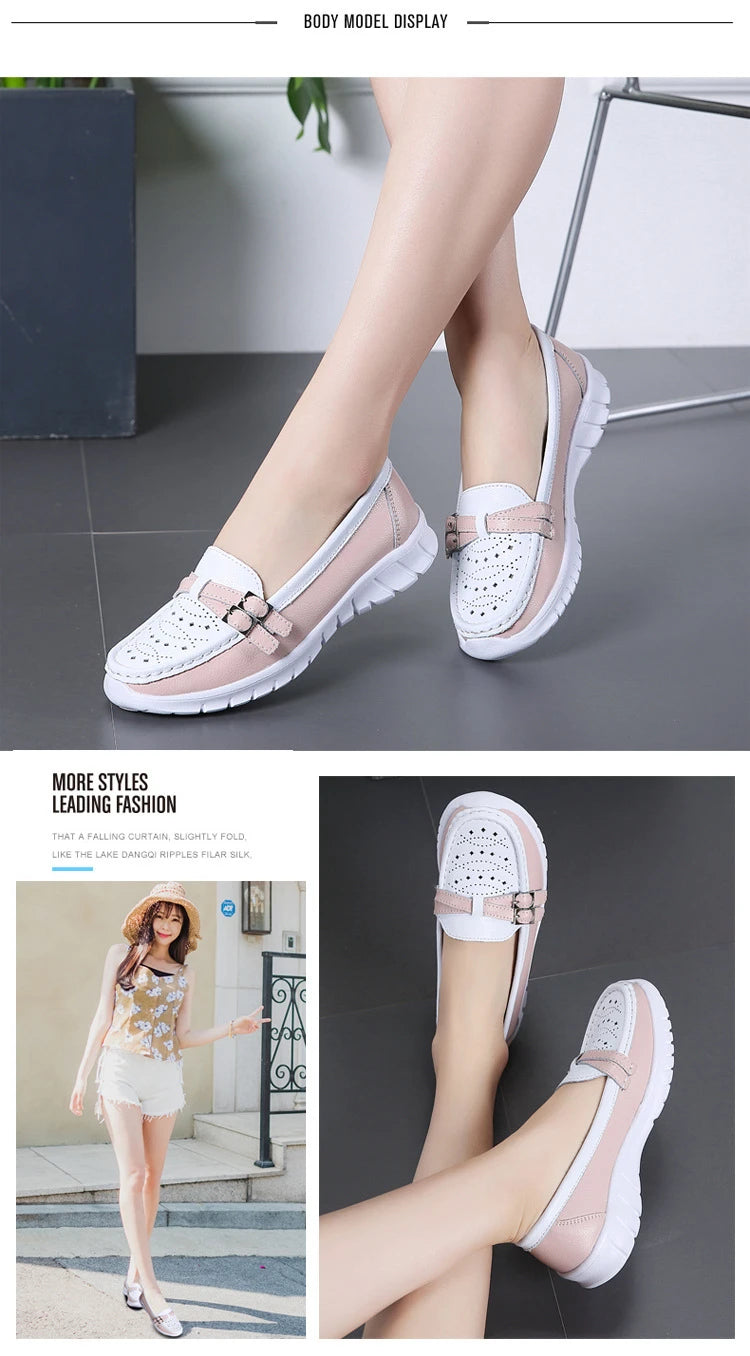 Mocassin Contrasté Élégance femme - Barrie Shop
