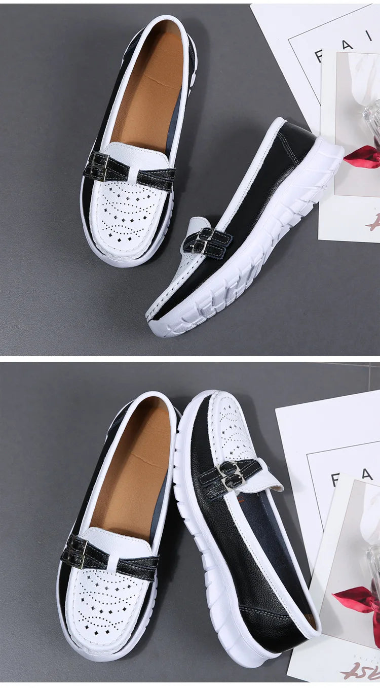 Mocassin Contrasté Élégance femme - Barrie Shop