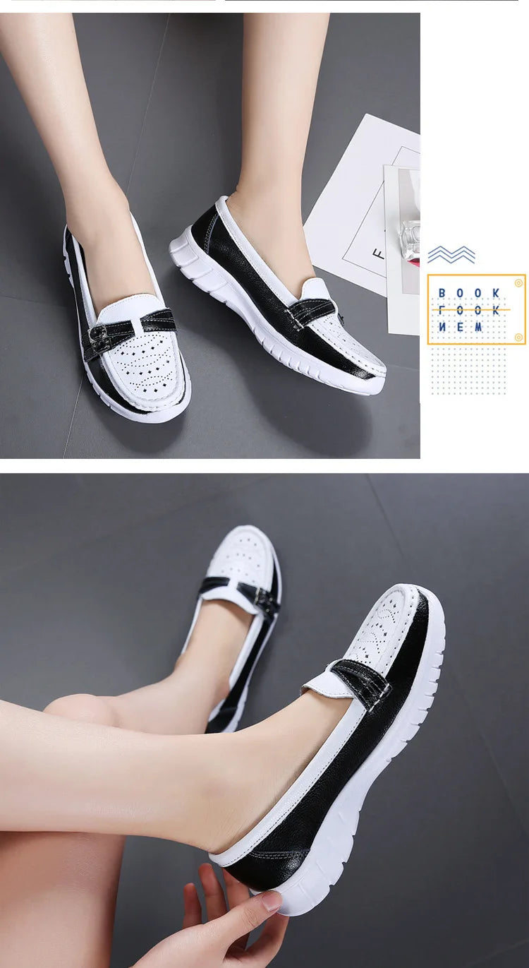 Mocassin Contrasté Élégance femme - Barrie Shop