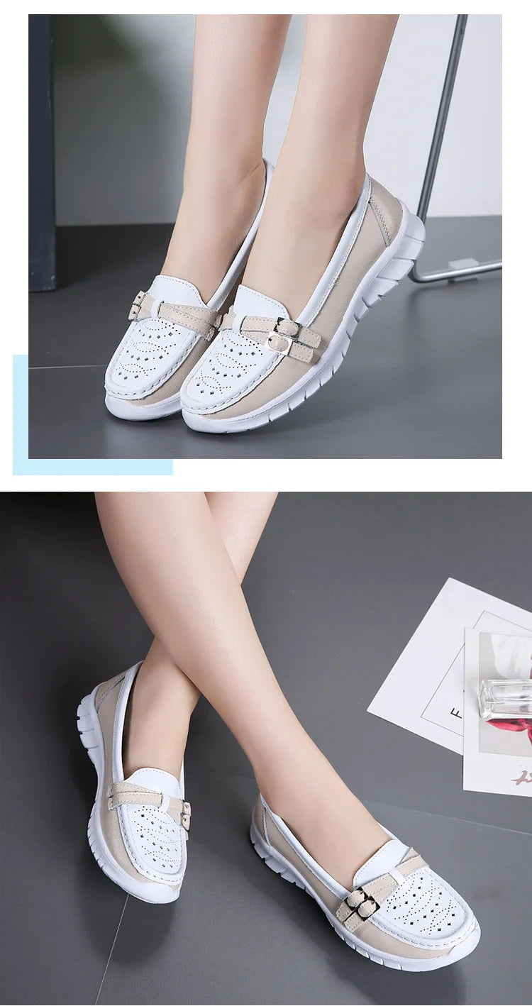 Mocassin Contrasté Élégance femme - Barrie Shop