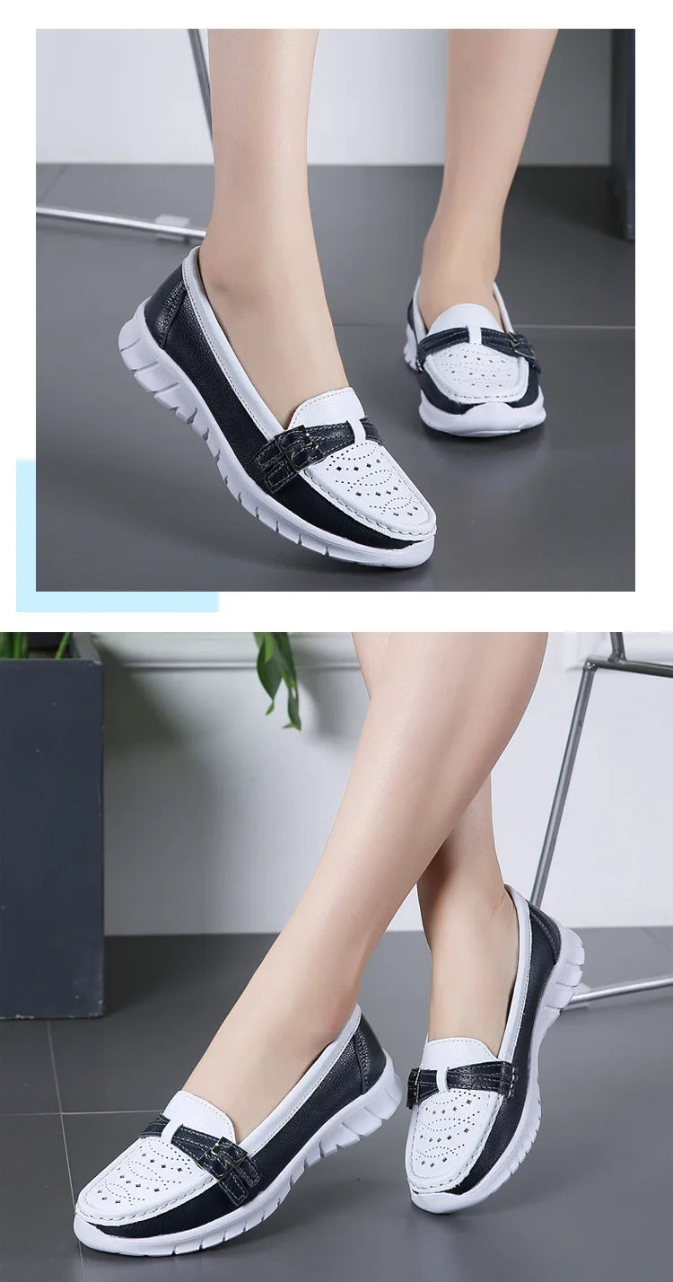Mocassin Contrasté Élégance femme - Barrie Shop