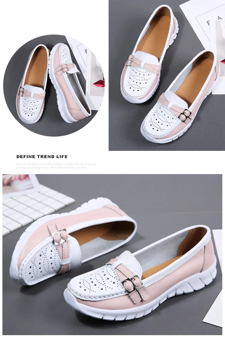 Mocassin Contrasté Élégance femme - Barrie Shop
