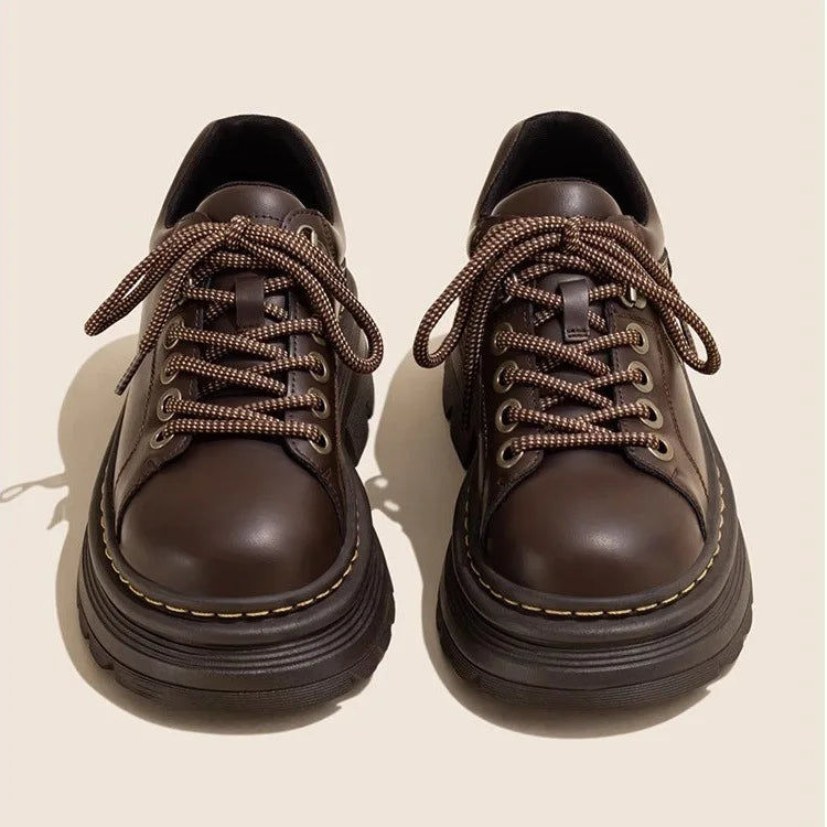Mocassin derbies femme Marron