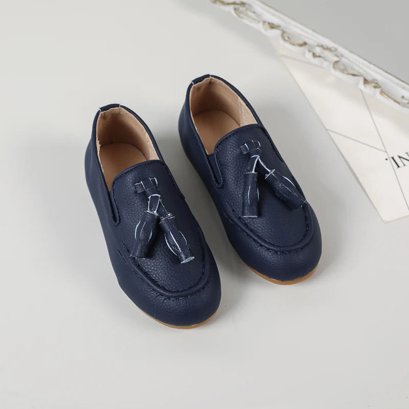 Mocassin enfant garçon bleu