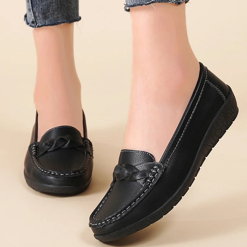 Mocassin femme en cuir KUIDMANGÉA