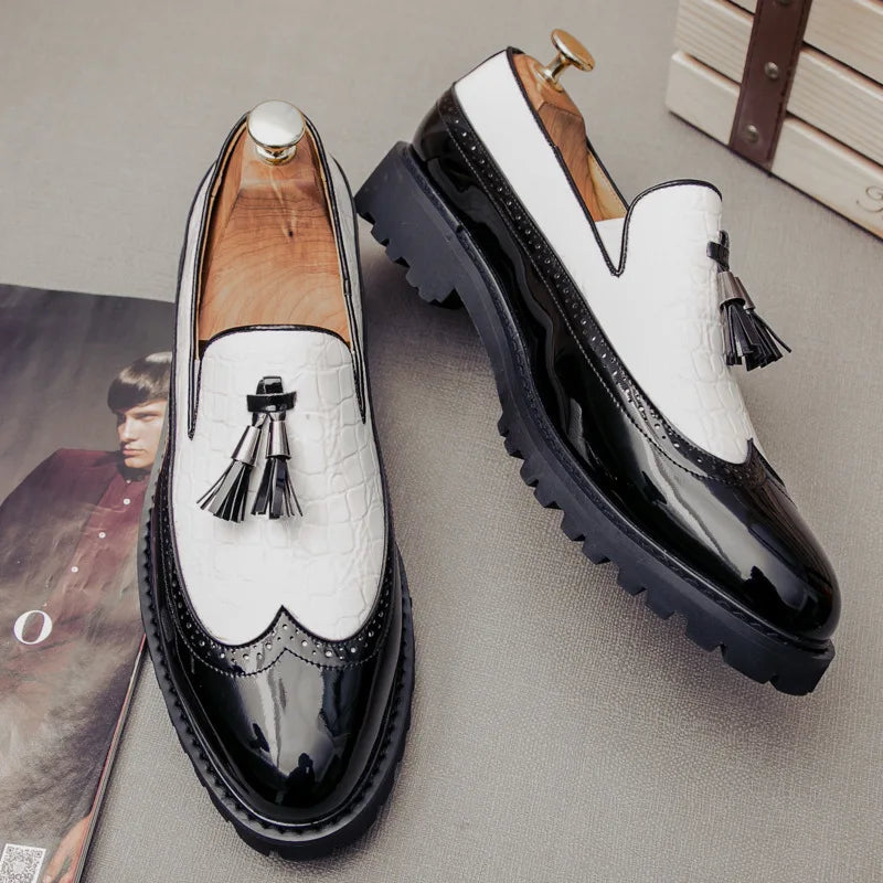 Mocassin gland XIDT Noir - Blanc