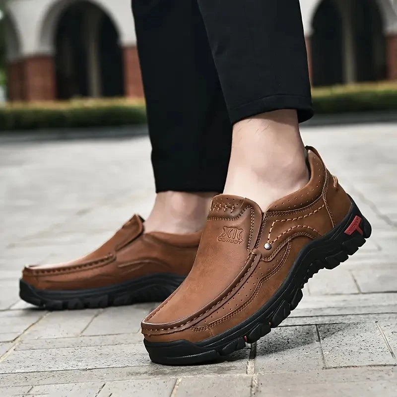 Mocassin homme en cuir Marron