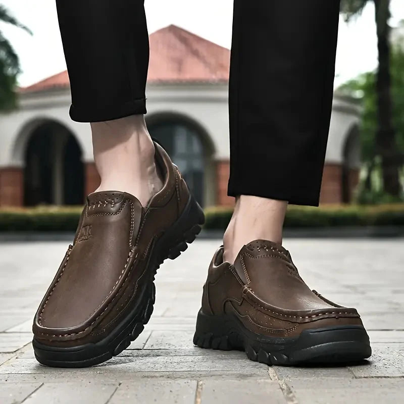 Mocassin homme en cuir Marron