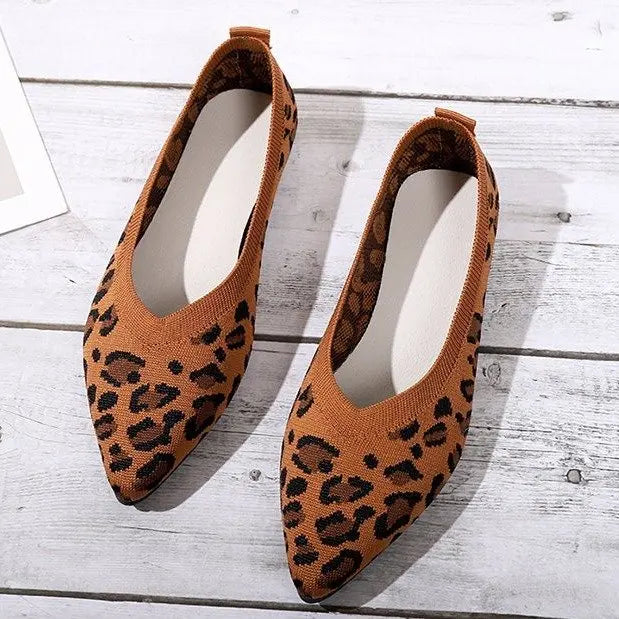 Mocassin leopard femme Marron