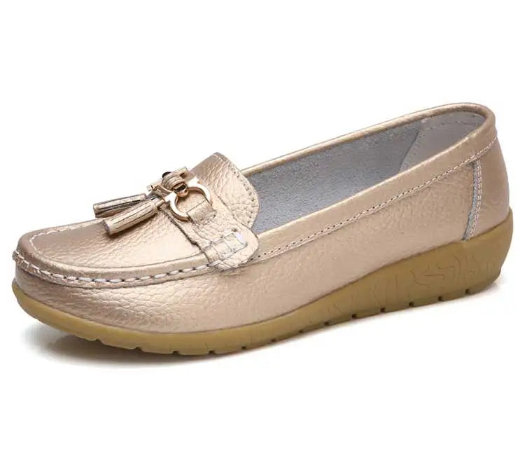 Mocassin femme élégante bout rond doublure en daim - Barrie Shop