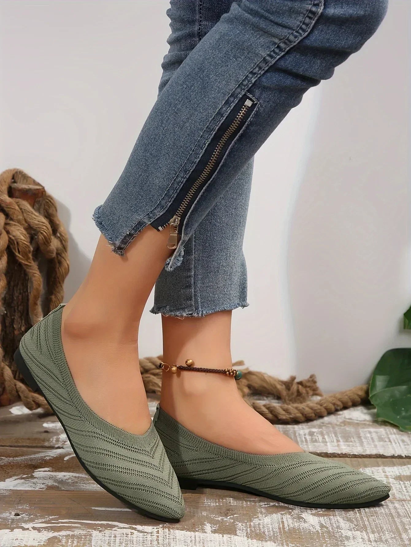 Mocassin vernis femme chic tissé et  bout pointu - Barrie Shop
