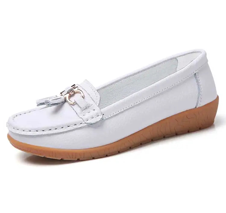 Mocassin femme élégante bout rond doublure en daim - Barrie Shop