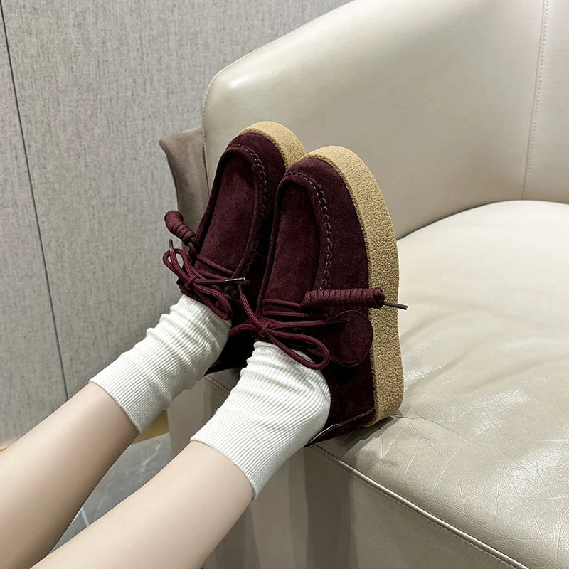 Mocassin plateforme femme AIYUQI My Store