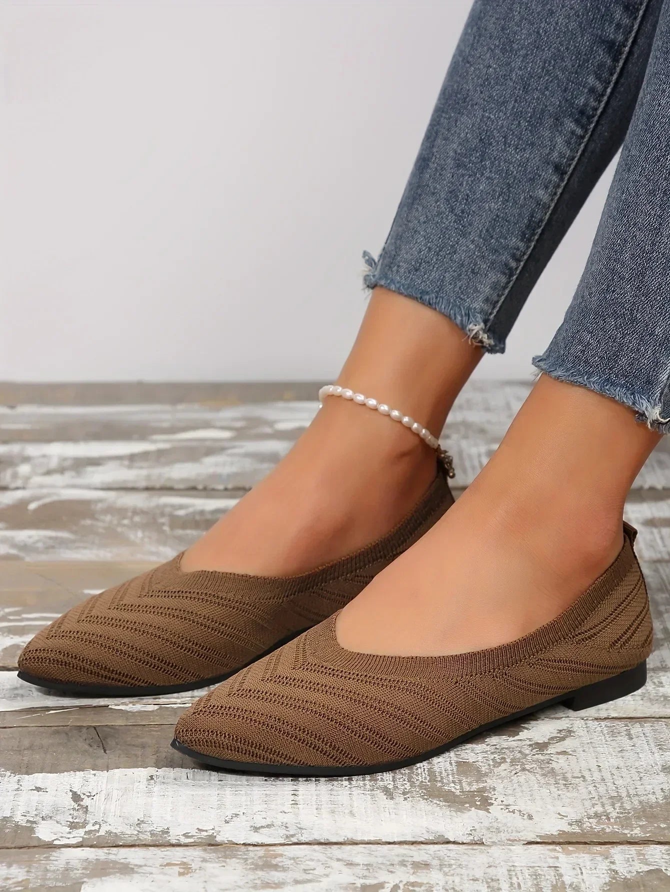 Mocassin vernis femme chic tissé et  bout pointu - Barrie Shop