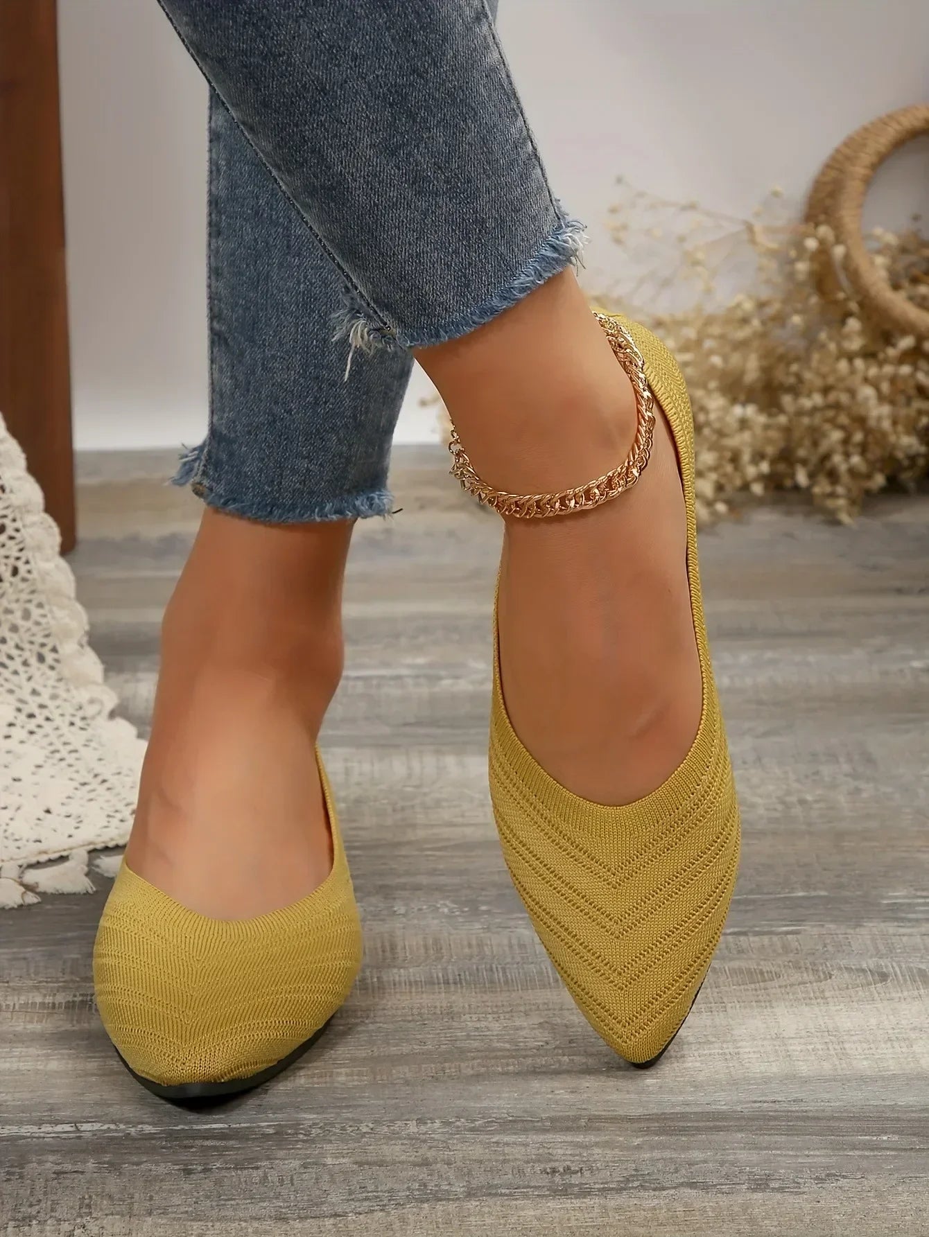 Mocassin vernis femme chic tissé et  bout pointu - Barrie Shop