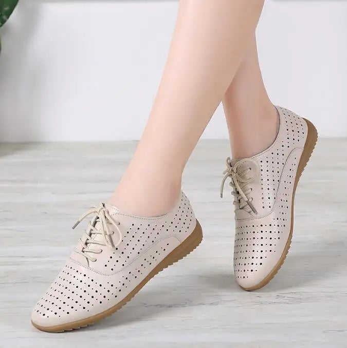 Mocassin femme blanc respirant - Barrie Shop
