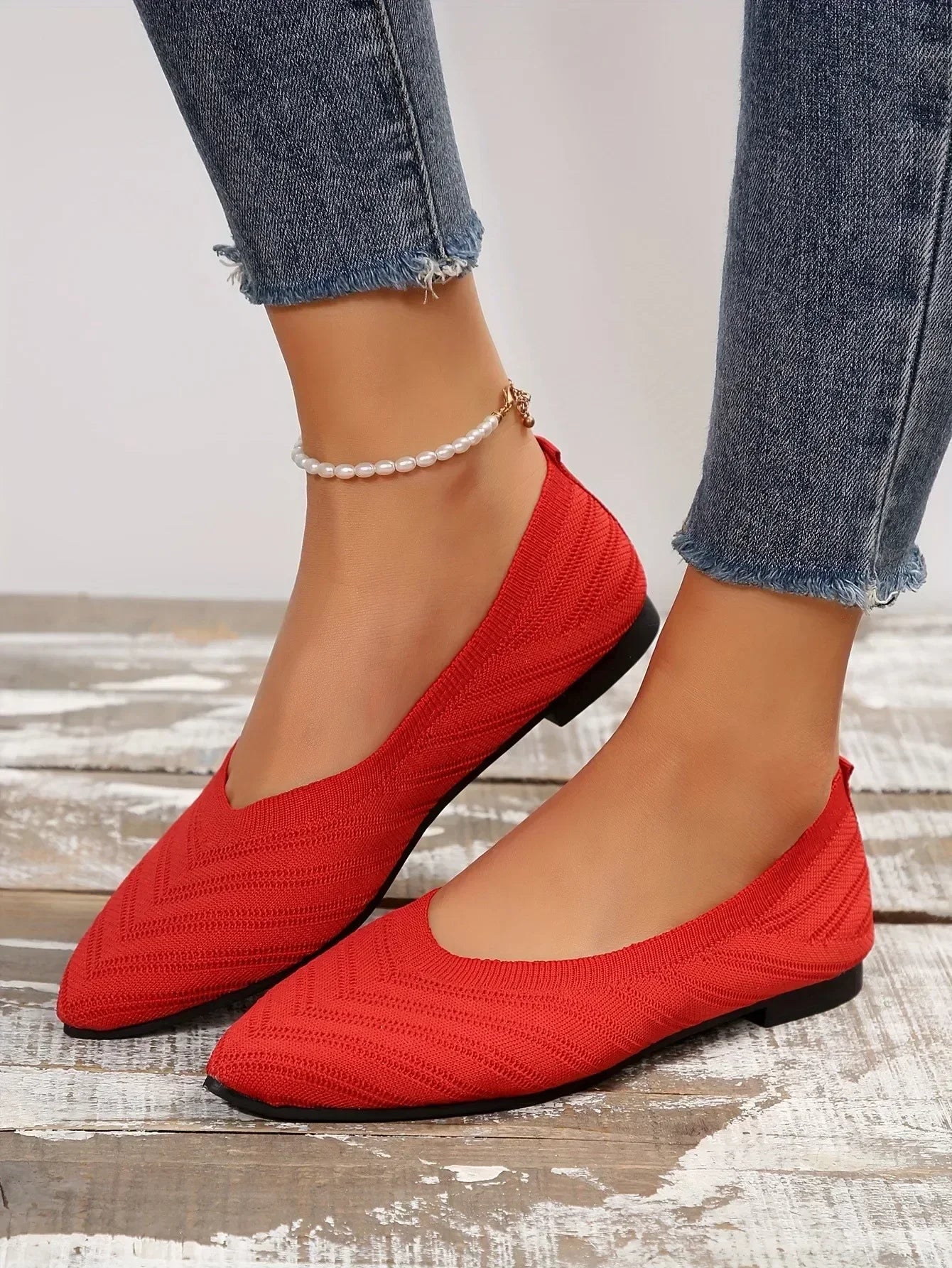 Mocassin vernis femme chic tissé et  bout pointu - Barrie Shop
