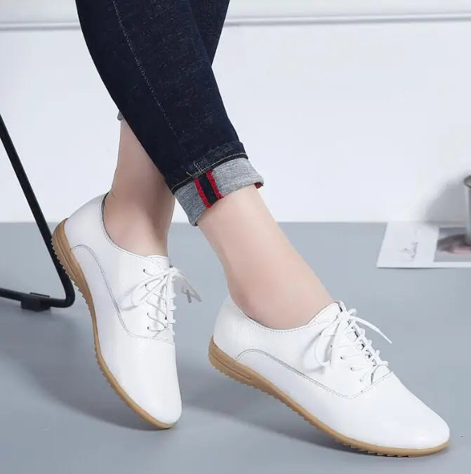 Mocassin femme blanc respirant - Barrie Shop
