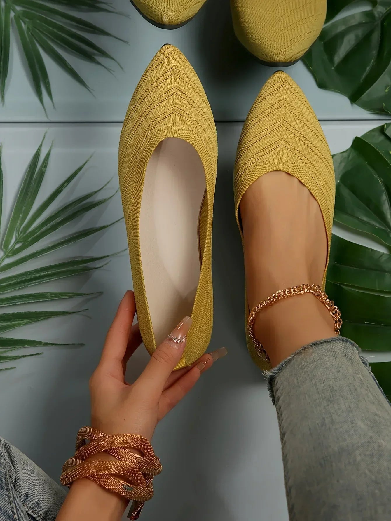 Mocassin vernis femme chic tissé et  bout pointu - Barrie Shop