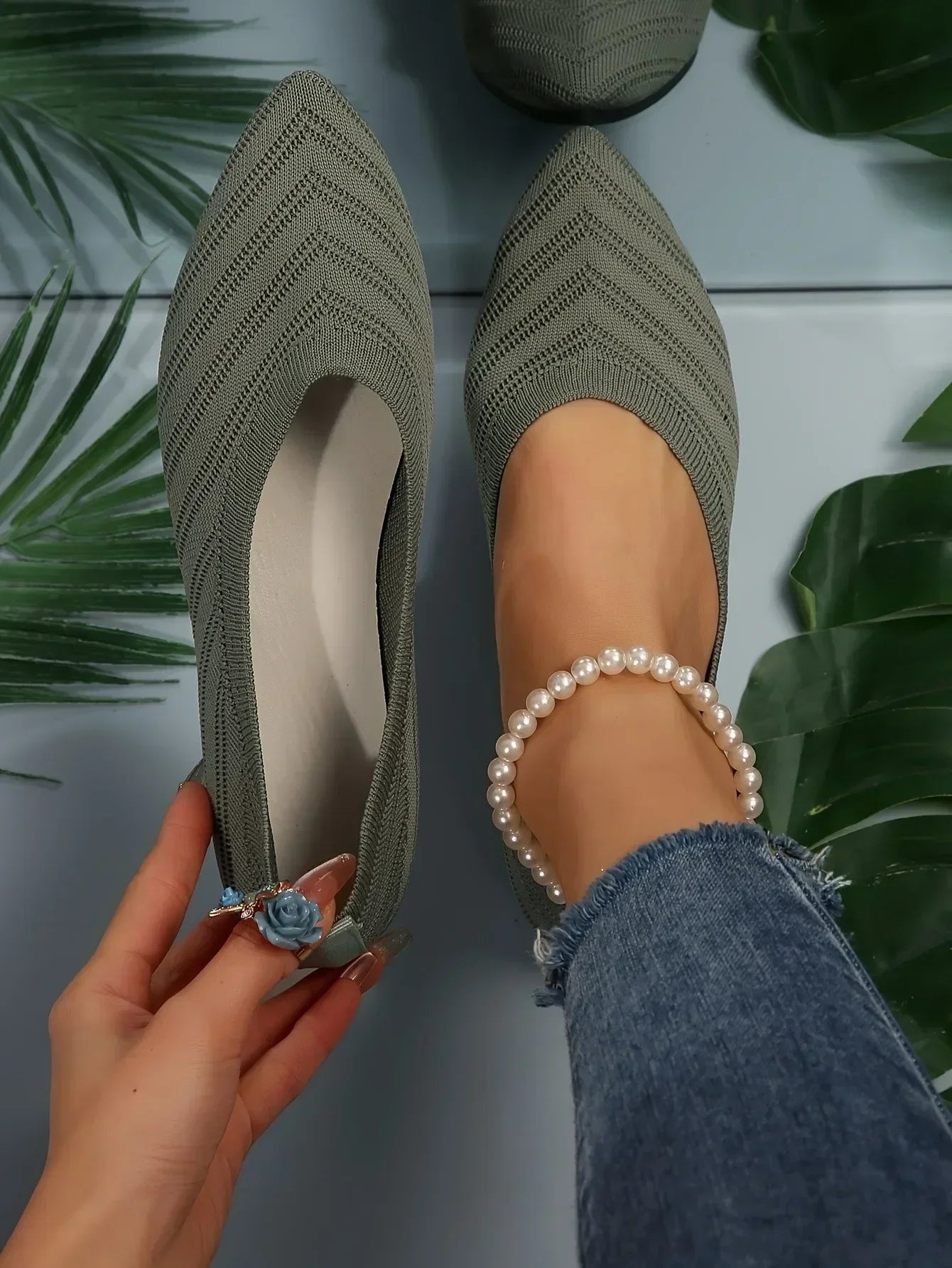 Mocassin vernis femme chic tissé et  bout pointu - Barrie Shop