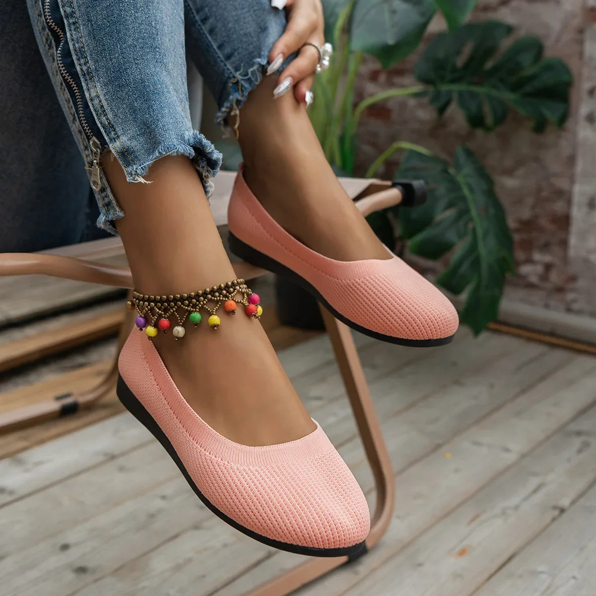 Mocassin femme noire NoEnName_Null - Barrie Shop